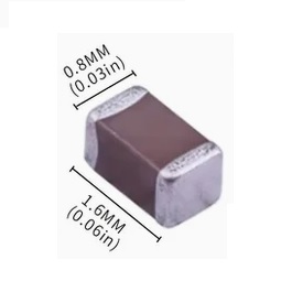 10x50vSmdCeramic0603, Capacitor SMD/SMT 10uF x 50V, Size: 0603