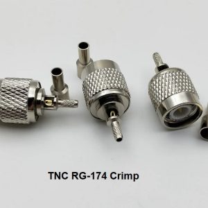 ConTncRG174Crimp, Conector Gps TNC Macho de crimpear RG-174, RG316, RG-316 , LMR-100, 50 Ohm, (male)