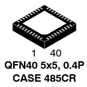 NCP81611, 4/3/2/1 Multi-Phase Buck Controller Package: QFN-40